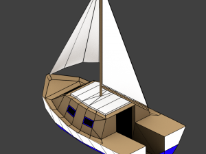 medium size sailing boats 3D 모델