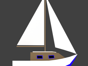 medium size sailing boats 3D 모델