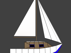 medium size sailing boats 3D 모델