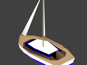 medium size sailing boats 3D 모델