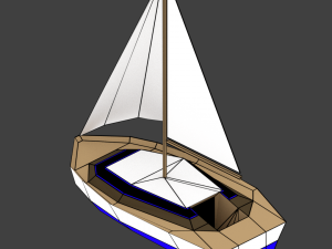medium size sailing boats 3D 모델