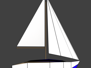 medium size sailing boats 3D 모델