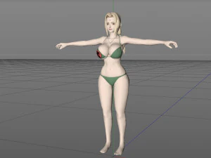 츠나데 수영복 - 나루토 질풍전 3D 모델