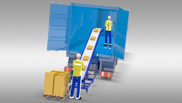 convoyeur mobile 3D 모델 .c4d .max .obj .3ds .fbx .stl .blend