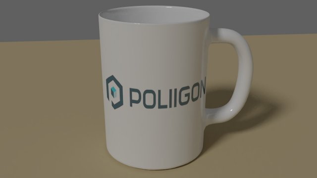 poliigon mug 3D Модель .c4d .max .obj .3ds .fbx .stl .blend 