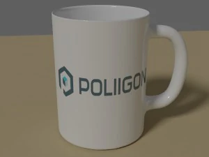 폴리곤 머그 3D 모델