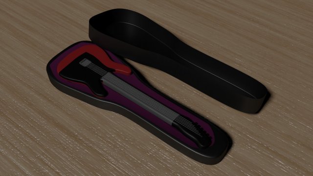 guitar 3D Модель .c4d .max .obj .3ds .fbx .stl .blend 
