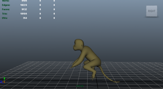 monkey 3D Model .c4d .max .obj .3ds .fbx .stl .blend 