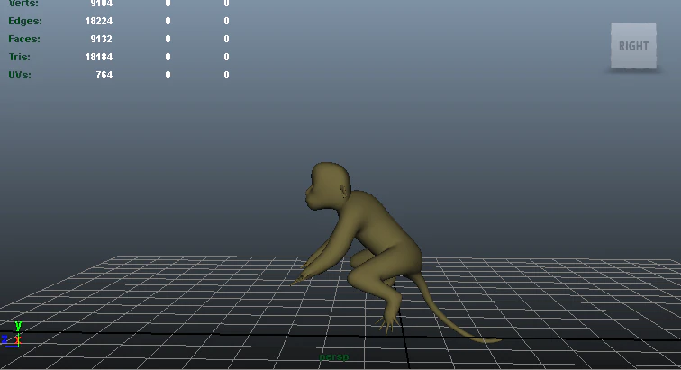 monkey 3D Model .c4d .max .obj .3ds .fbx .stl .blend 