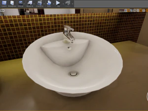 standalone bathroom sink 3D Model