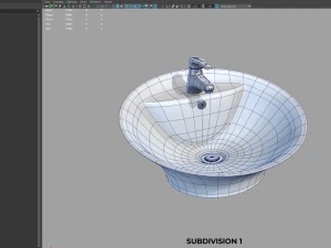 standalone bathroom sink 3D Model