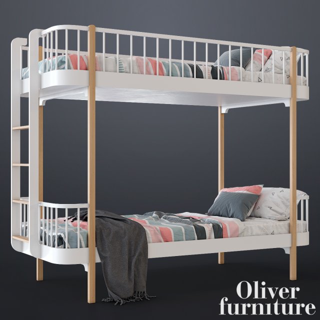 bunk bed by oliver furniture Modello 3D .c4d .max .obj .3ds .fbx .stl .blend 