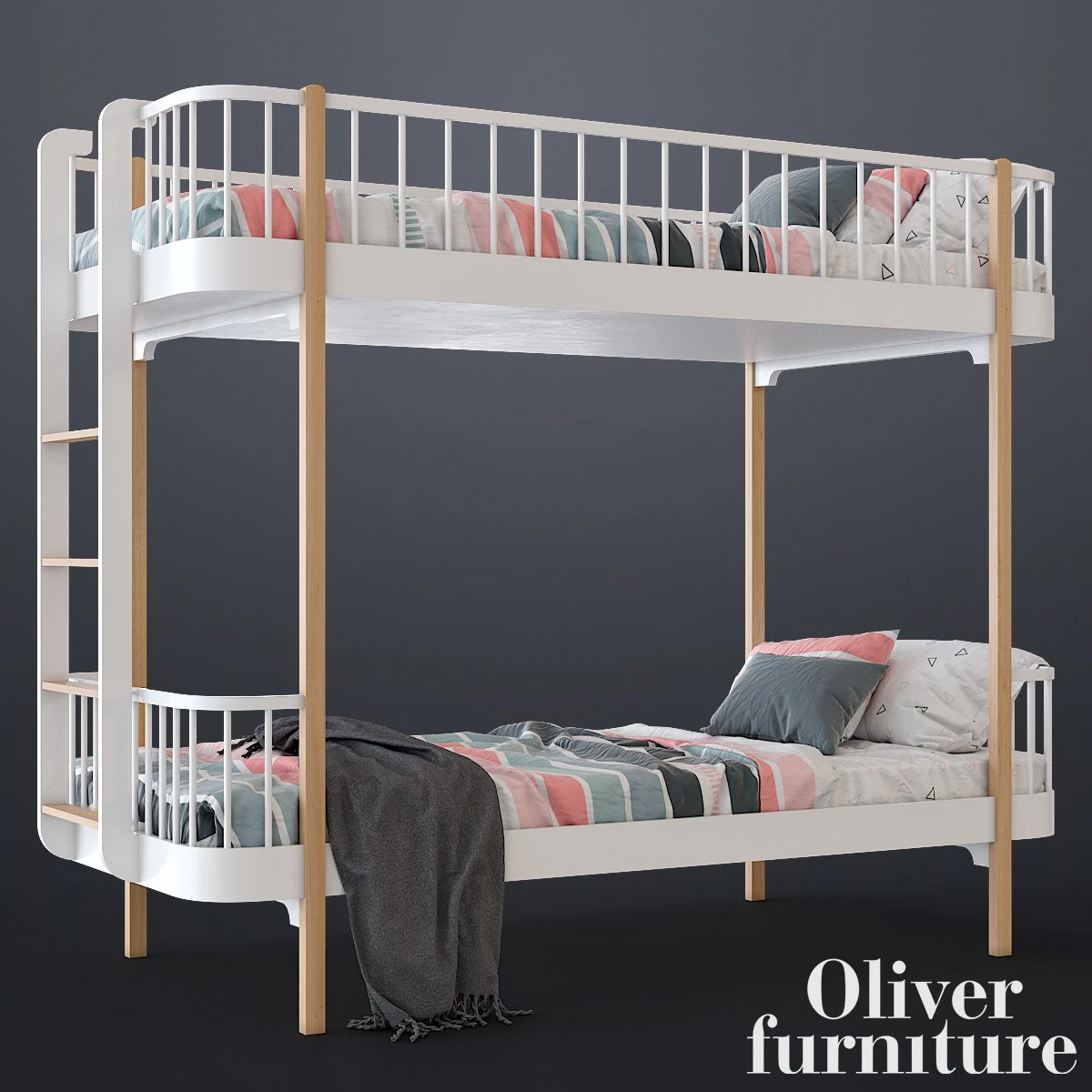 bunk bed by oliver furniture 3D Model .c4d .max .obj .3ds .fbx .stl .blend 