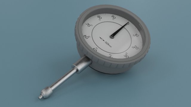 dial indicator Model 3D .c4d .max .obj .3ds .fbx .stl .blend 
