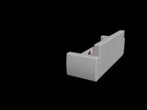leren bank 3D Model