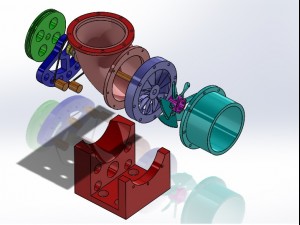 kaplan turbine 3d printed model 3D प्रिंट मॉडल