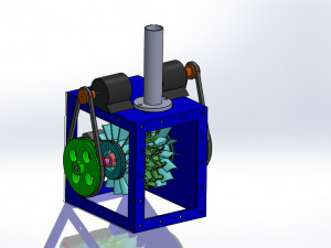 multi runner pelton wheel turbine with 3d printable buckets 3 runners 3D मॉडल