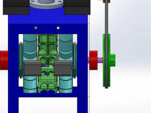 multi runner pelton wheel turbine with 3d printable buckets 3 runners 3D Model