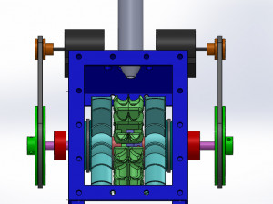 multi runner pelton wheel turbine with 3d printable buckets 3 runners 3D Model