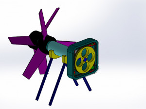 multi runner run of river turbine 3d printable 3D Print Model