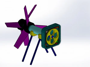 corsa multi-corridoio della turbina fluviale stampabile in 3d Modello di stampa 3D