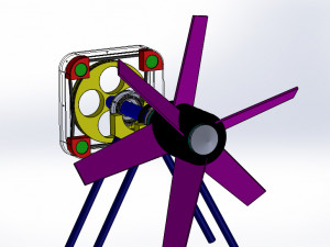 multi runner run of river turbine 3d printable Modelo de Impressão 3D
