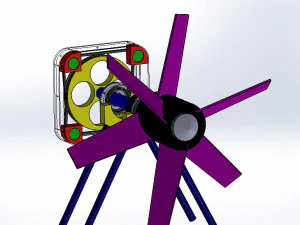 multi runner run of river turbine 3d printable 3D Print Model