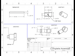 run of river turbine solidworks model with pdf drawings 3D Model