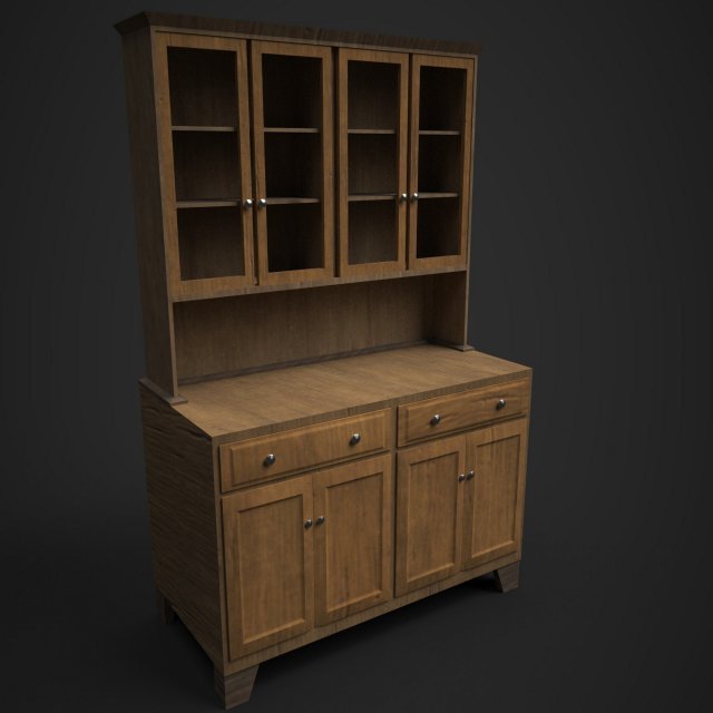 cupboard 3D Model .c4d .max .obj .3ds .fbx .stl .blend 