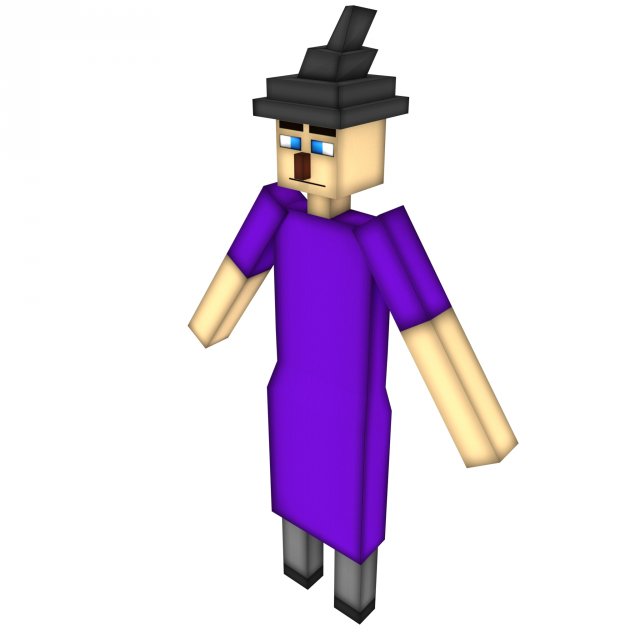 minecraft witch 3Dモデル .c4d .max .obj .3ds .fbx .stl .blend 