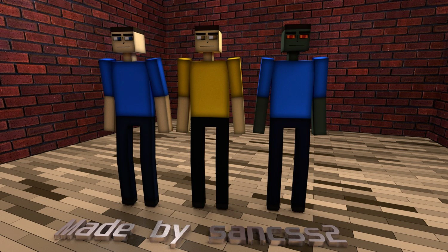 minecraft steve - zombie 3D Model .c4d .max .obj .3ds .fbx .stl .blend 