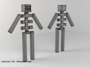 minecraft skeleton 3D Model