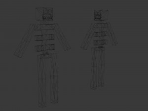 minecraft skeleton Modèle 3D