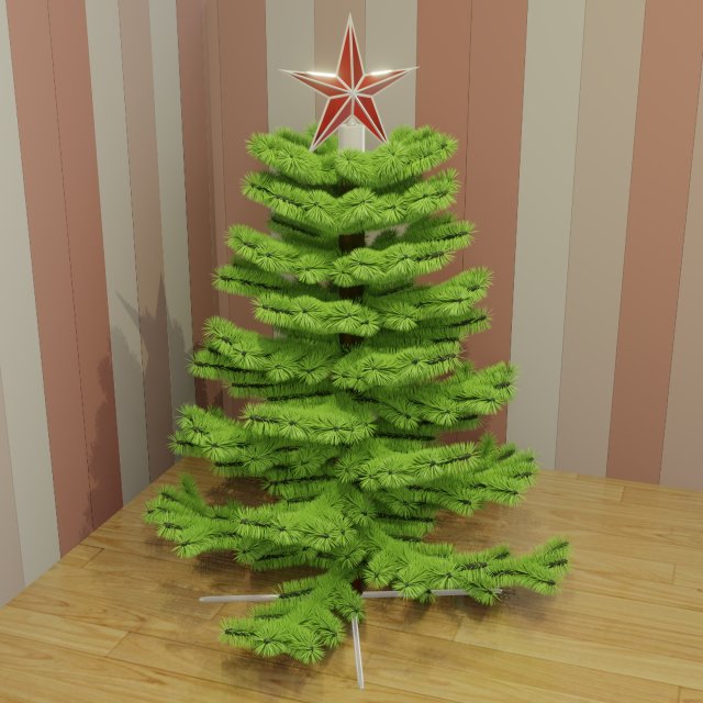 artificial christmas tree Model 3D .c4d .max .obj .3ds .fbx .stl .blend 