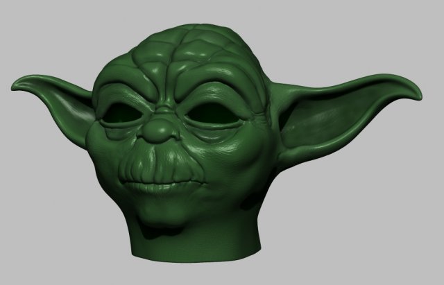 star wars yoda head 3D 모델 .c4d .max .obj .3ds .fbx .stl .blend 