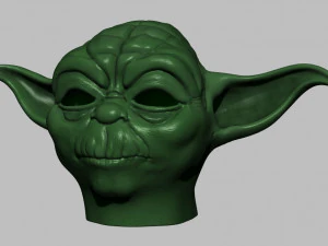 cabeza de yoda de la guerra de las galaxias Modelo 3D