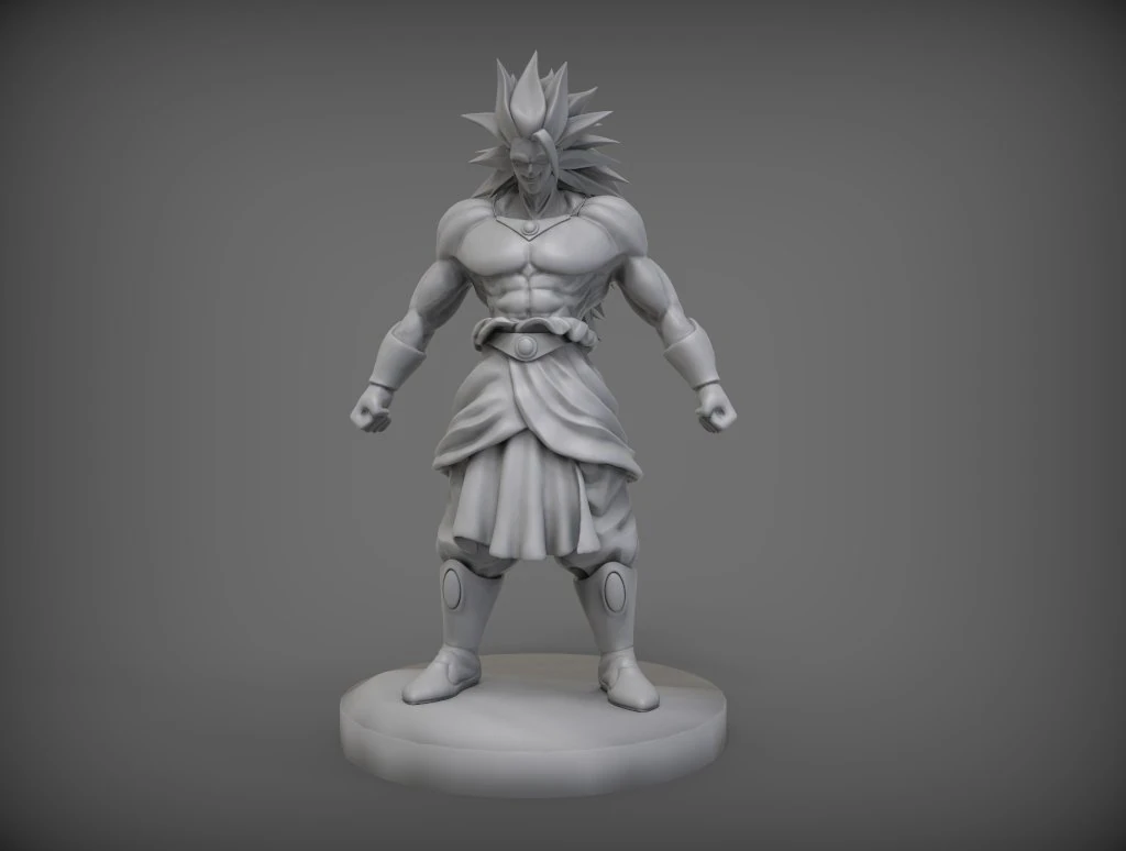 dragon ball broly 3D Print Model .c4d .max .obj .3ds .fbx .stl .blend 