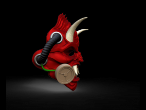mask steampunk samurai devil Modello di stampa 3D