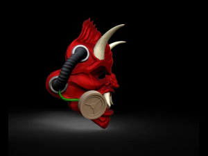 mask steampunk samurai devil 3D Print Model