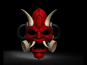 mask steampunk samurai devil 3D प्रिंट मॉडल