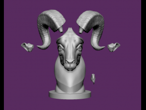 ram head - printable 3D 打印模型