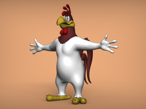 foghorn leghorn - gallo claudio - tpose 3D Model
