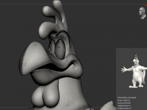 foghorn leghorn - gallo claudio - tpose 3Dモデル