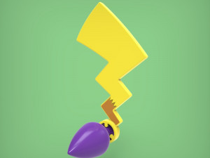 butt plug - pikachu tail 3D प्रिंट मॉडल