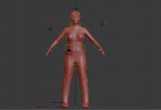 female cartoon character for game Modelo 3D .c4d .max .obj .3ds .fbx .stl .blend 