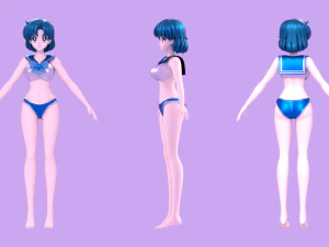 Ami mizuno-sailor mercury 3D Model