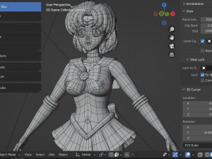 Ami mizuno-sailor mercury 3D Model