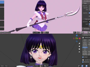 Sailor saturn-hotaru tomoe 3D Model