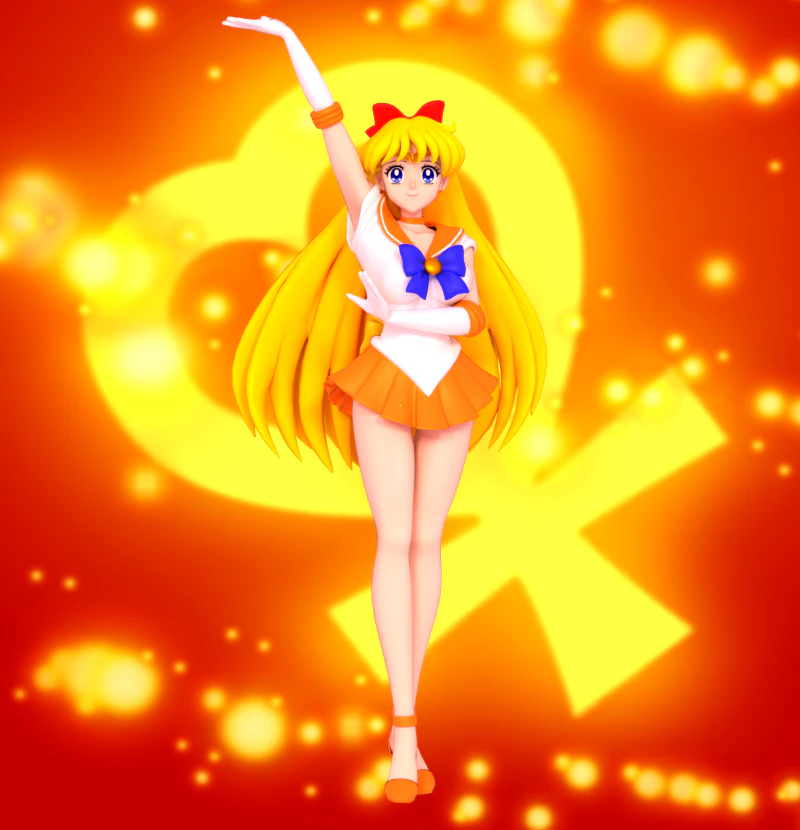 Sailor venus- aino minako 3D Model .c4d .max .obj .3ds .fbx .stl .blend