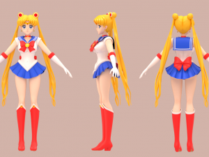 Sailor moon - usagi tsukino Modello 3D